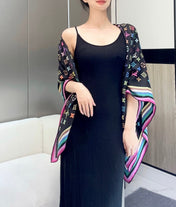 LV SCARF 134 CM IN WOOL MIX SILK 703623