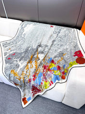 HERMES 25S SCARF 135 IN CASHMERE SILK 733938