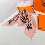 HERMES 26S SCARF 90 IN SILK AND CASHMERE 492390
