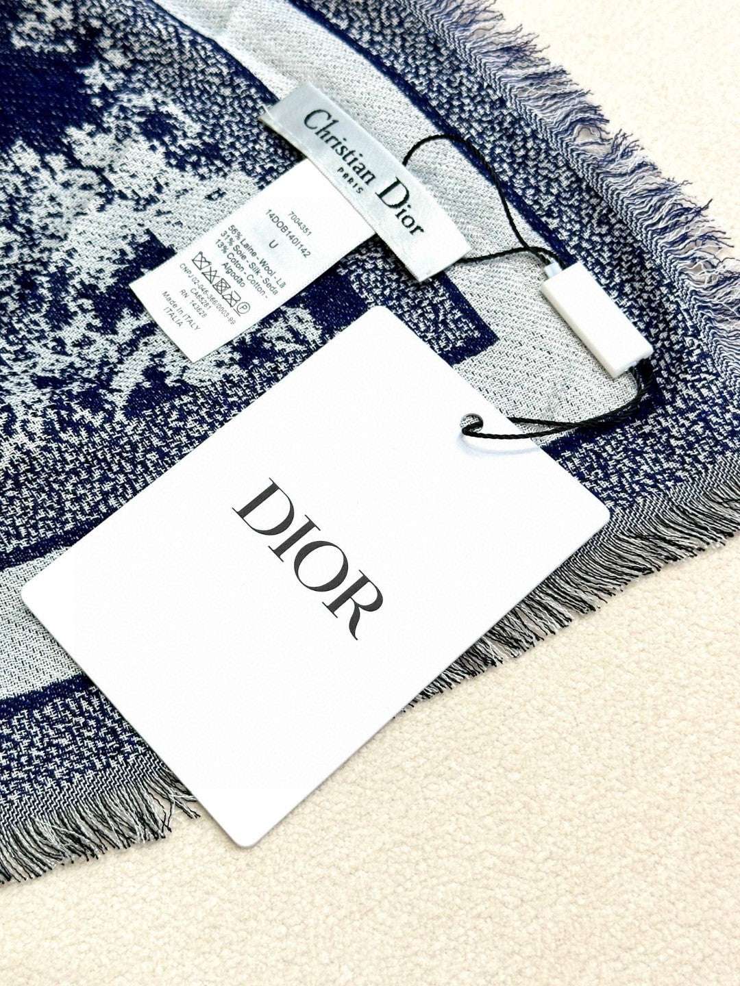 DIOR 26S SCARF 140 IN CASHMERE AND SILK 427199