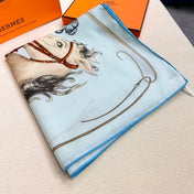 HERMES 26S SCARF 135 IN SILK AND CASHMERE 498250