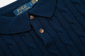 RALPH LAUREN SHORT-SLEEVE POLO KNIT SWEATER STYLE 437