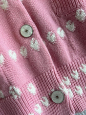 Chanel 25P Cardigan Pink Mix White Cashmere 229516