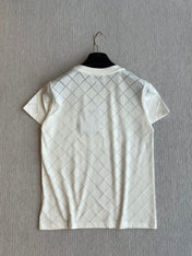 CHANEL WHITE SHORT-SLEEVE EMBELLISHED T-SHIRT