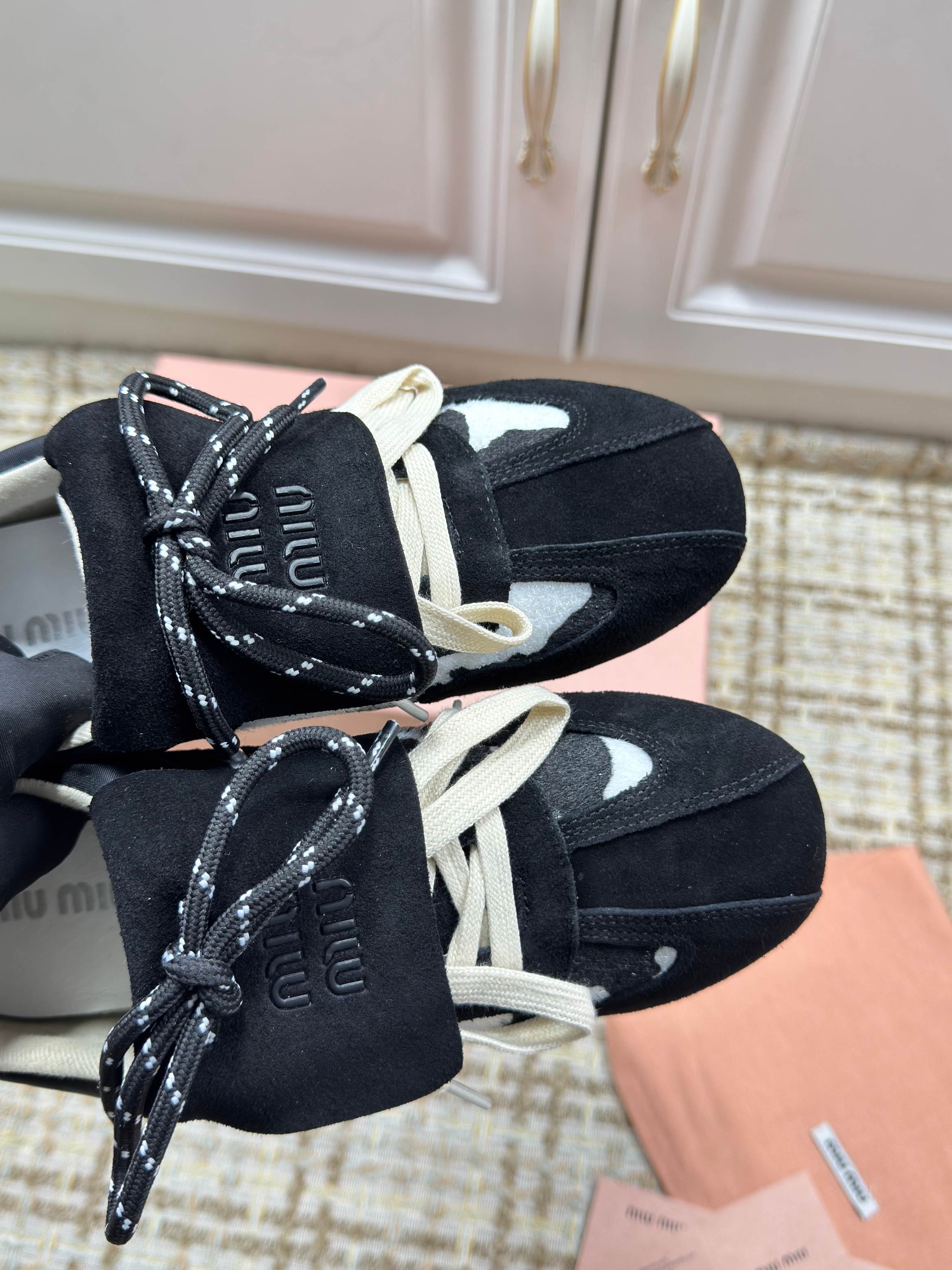 MIUMIU 26S SNEAKERS IN BLACK SUEDE 02