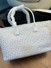 SMALL CABAT 33 IN WHITE LAMBSKIN