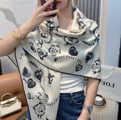 CHANEL 25S SCARF 140 CM IN CASHMERE SILK 943923