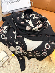 CHANEL 25S SCARF 140 CM IN CASHMERE SILK 943926