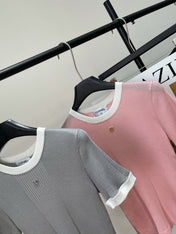 CHANEL SHORT-SLEEVE KNIT SWEATER 259270