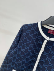 GUCCI CREW NECK CARDIGAN WITH WHITE TRIM 276013