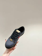 GUCCI 26S SCREENER SNEAKER IN NAVY BLUE CANVAS