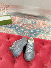 GG RHYTON TRAINER GRAY CALFSKIN