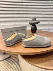 BALENCIAGA 25S AURALEE SLIP-ON 25 MM IN GREY SUEDE