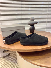 BALENCIAGA 25S AURALEE SLIP-ON 25 MM IN BLACK SUEDE