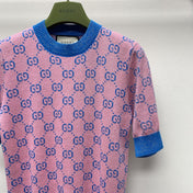 GUCCI SHORT-SLEEVE KNIT TOP 257395