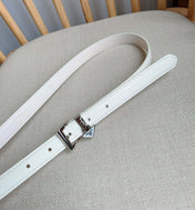 PRADA 25S BELT 15 MM IN WHITE CALFSKIN 571359