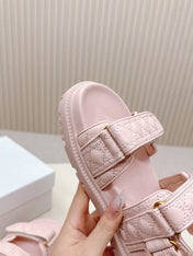DIOR BACK-STRAP SANDALS 25S IN PASTEL PINK CALFSKIN