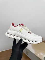 LOEWE 26S CLOUDTILT SNEAKER IN WHITE AND RED RECYCLED POLYESTER