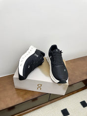 LOEWE 26S CLOUDTILT SNEAKER IN BLACK AND WHITE RECYCLED POLYESTER