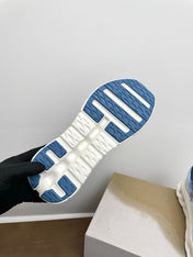 LOEWE 26S CLOUDTILT SNEAKER IN BLUE IVORY RECYCLED POLYESTER