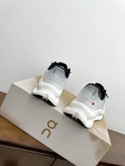 LOEWE 26S CLOUDTILT SNEAKER IN BLACK IVORY RECYCLED POLYESTER
