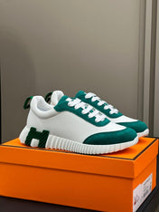 BOUNCING SNEAKERS TEAL MIX WHITE CALFSKIN
