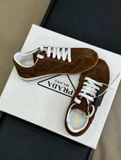 PRADA 25S SNEAKER IN BROWN SUEDE STYLE 9