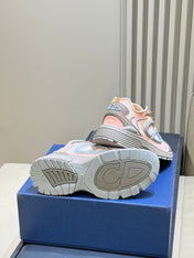 DIOR 26S B30 COUNTDOWN TECH SNEAKER IN GRAY AND ORANGE TECHNICAL FABRIC AND SUEDE