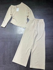 CELINE 26S KNIT TOP AND WIDE-LEG PANTS SET 745