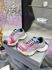 STAPLER SNEAKER IN GRAY PINK BLUE POLYURETHANE AND MESH
