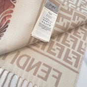 ROMA 190 FF SCRAF IN CAMEL BROWN MIX WHITE WOOL AND CASHMERE
