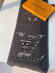SCARF 200 CM IN MOUSE GRAY WOOL 390039