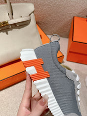MAINLAND SNEAKER IN ASH GRAY SUEDE AND SHARK GRAY BREATHABLE MESH FABRIC