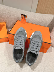 MAINLAND SNEAKER IN MOUSE GRAY SUEDE AND BREATHABLE MESH FABRIC