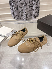 PRADA 26S COLLAPSE SNEAKERS IN BROWN CANVAS