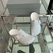 BIRKENSTOCK CLOG ATTACHED RHINESTONES IN WHITE CALFSKIN