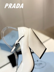 PRA BRUSHED PUMPS WHITE LAMBSKIN