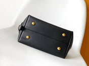 LV 25S LOW KEY HOBO BAG 35 CM IN BLACK CALFSKIN