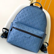 DISCOVERY BACKPACK 38 IN BLUE MONOGRAM ECLIPSE CANVAS AND TAURILLON