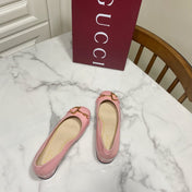 GUCCI 26S HORSEBIT BALLET FLATS IN PINK CALFSKIN