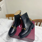 GUCCI 26S HORSEBIT BOOTS 40 MM IN BLACK CALFSKIN