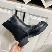 GUCCI 26S HORSEBIT BOOTS 40 MM IN BLACK CALFSKIN