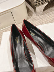 HIGH PUMP 5 CM IN RUBY RED PATENT CALFSKIN