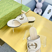 BLONDIE THONG SANDAL IN WHITE LAMBSKIN