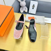 HM BALLET FLATS IN LIGHT PINK SUEDE