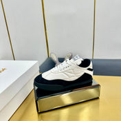 CHLOE 26S SKATE SNEAKERS IN WHITE CALFSKIN AND BLACK SUEDE
