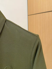 LV POLO SHIRT IN ARMY GREEN MESH BEADED COTTON FABRIC 238855