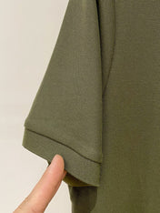 LV POLO SHIRT IN ARMY GREEN MESH BEADED COTTON FABRIC 238855