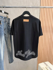 LV T-SHIRT IN BLACK PURE COTTON 238778