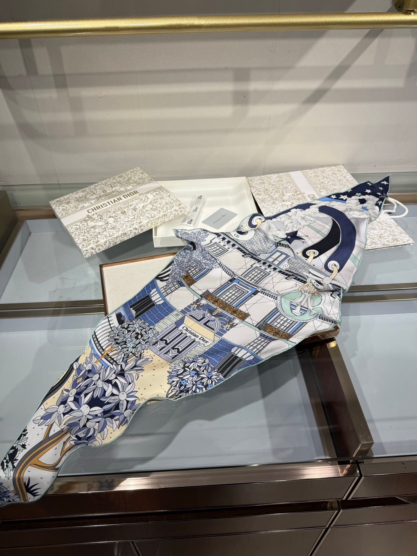 DIOR 26S SCARF 120CM IN SILK 307100